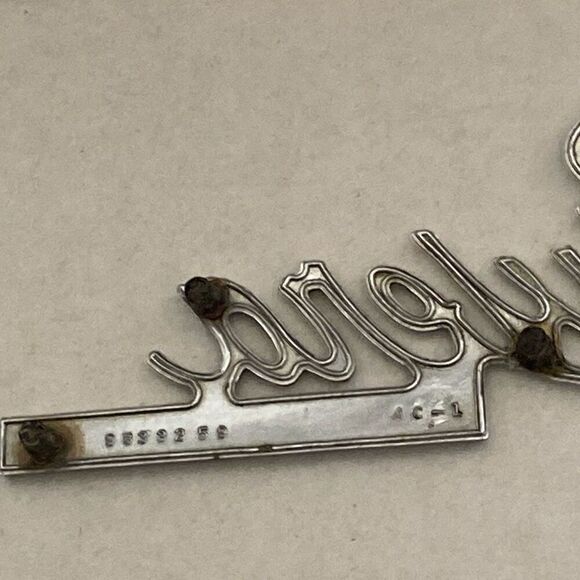 Riviera By Buick Draw CC Chrome Trunk Script Deck Lid Emblem Badge 1971-1972 - Picture 4 of 7